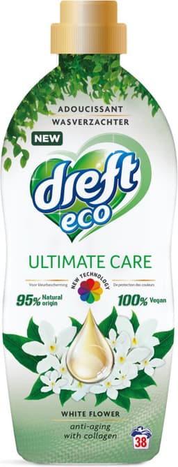 Dreft Ultimate Care Eco White Flower Wasverzachter - 6 x 950 ml (228 wasbeurten) — thumbnail 3