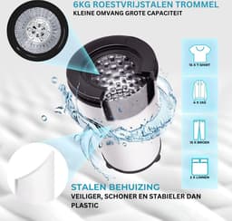 Lodgy® - Centrifuge - Droogzwierder - Centrifuge voor Wasgoed - Mini Wasdroger — thumbnail 2