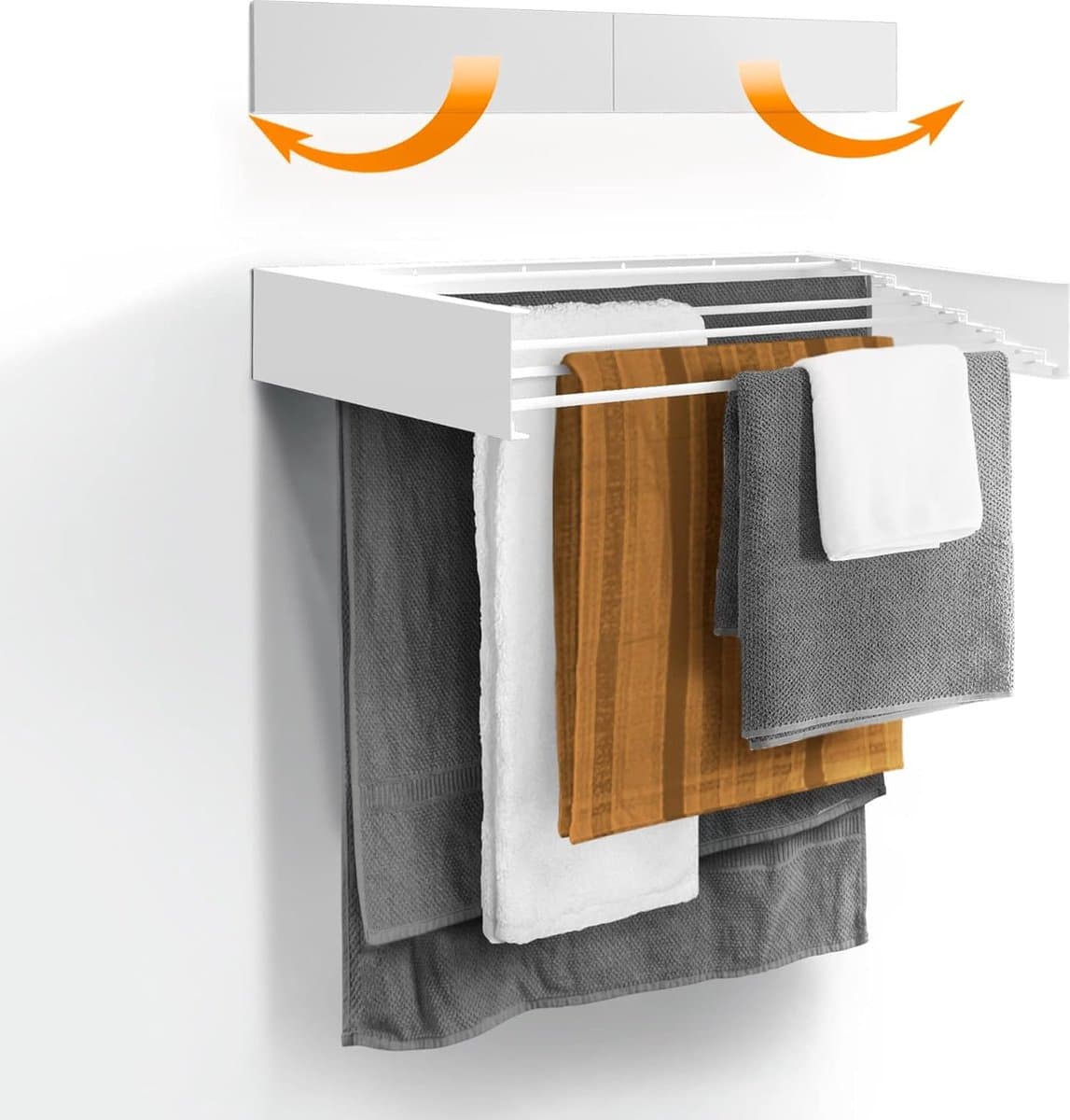 Equivera Wanddroogrek - Wanddroogrek Inklapbaar - Droogrek - Wand Droogrek - Wasrek Hangend - Schuifbaar — afbeelding 1