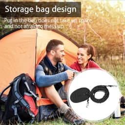 35 m uittrekbare reiswaslijn met 24 vaste kralen - Extra Sterke Campingwaslijn voor Outdoor Gebruik — thumbnail 2
