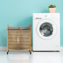 Azuru Wasmand met 2 Vakken en Opbergplank – Wassorteerder – Max. 30 kg - Zwart — thumbnail 5
