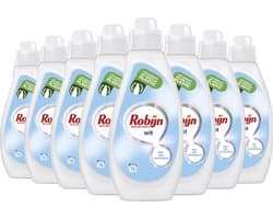 Robijn Vloeibaar Wasmiddel Wit 8 x 700ml - 112 Wasbeurten