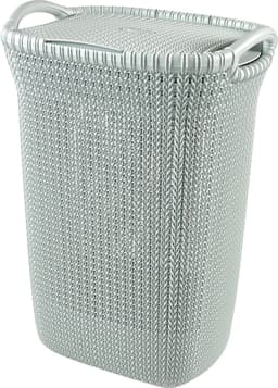 Curver Knit Wasmand met deksel - 57 l - Set van 2 - Misty Blue — thumbnail 4