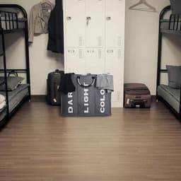 Donkergrijs-Home Organizer - Praktische Organizer - Wasmand - Kledingmand - Kledingtas - 3 Vakken - Opvouwbaar - Wordt geleverd met handig handvat - Grote capaciteit — thumbnail 2