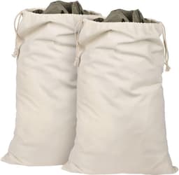 Waszakken 75 x 50 cm - 2 stuks - Reiswaszakken - Vuile kleding - Organizertas - Inklapbare tas - Trekkoord - Camping - Studentenslaapzaal - Sport - Huishoudelijke opslag — thumbnail 1