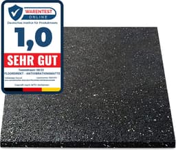 FLOORDIREKT Premium Anti-Trilmat 60x60cm - Made in Germany - Voor Wasmachines, Drogers etc. - Kan op Maat worden gesneden - Verkrijgbaar in 4 Diktes (60 x 60 x 1,97 cm) — thumbnail 1