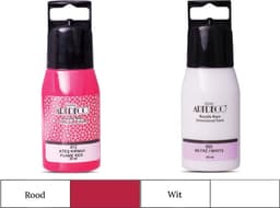 Artdeco 3D Dimensionale Verf Set – 2x50 ml – Wit & Rood – Geschikt voor Stof, Glas, Keramiek, Karton, Metaal, Papier & Steen – 3D Liner Textuur- en Reliëfschilderen Dimensional Paint — thumbnail 1