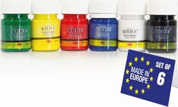 Artdeco Textielverf Set – 6 Kleuren x 25ml – Hoogwaardige Acrylverf voor Stoffen – Wasbare textielverf, Scholen en DIY Projecten — thumbnail 1