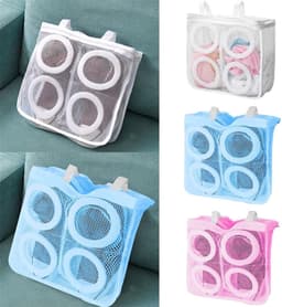 IBBO Shop® - Waszak - Wasnet voor Schoenen - 1 stuk - 28x24.5x8 cm - Schoen Wassen - Speciale Zorg Waszak Huishouden - Netje Anti-Vervorming - Multifunctionele waszakje voor lingerie wasnet - Blauw — thumbnail 5