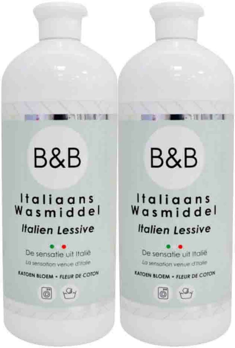 B&B Italiaanse Wasparfum - Wasmiddel Katoen Bloem - 2 x 1000 ml - Voordeelverpakking — afbeelding 1