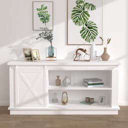 vidaXL - Ophangset - voor - minischuifdeur - 183 - cm - koolstofstaal - wit — thumbnail 3