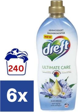 Dreft Ultimate Care Blue Dream Wasverzachter - 6 x 1 l (240 wasbeurten) — thumbnail 2