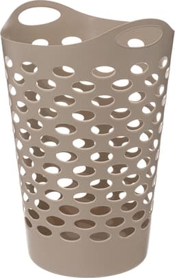 5Five Flexibele wasmand/opbergmand - rond - beige - 60 liter - D41 x H66 cm — thumbnail 1