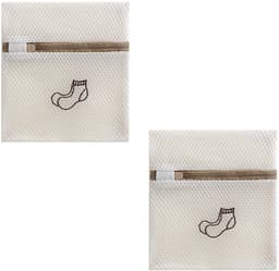 Cosensi - Dailygoods - Dailygoody - Set van 2 Waszakken voor Kleding - Zipper, 18x20 cm - Ideaal voor Delicate Kleding, Sokken en Schoenen — thumbnail 1
