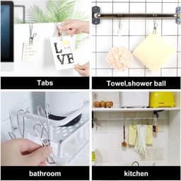Lange staartklemmen - Wasknijpers met haak - Kleding ophangen - Roestvrij staal ontwerp - 10 stuks - Zilver — thumbnail 5