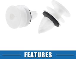 Dailygoods- Deurbekledingsclips - Duurzaam Kunststof - 10 Stuks - Wit - Slijtvast - Voor Chevrolet/Buick - Totale Lengte 28 mm - Autoclips — thumbnail 2