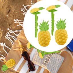 Strandstoel Handdoekclips - Strandlaken Knijpers - Buiten Zitten - Winddicht Ontwerp - 4 Stuks - Ananas — thumbnail 2
