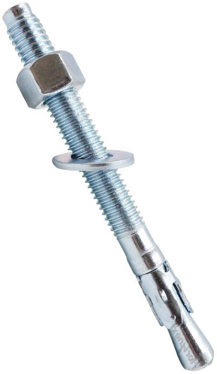 Wigankers - Betonankers Bevestigingsankers - Beton Bevestigen - Verzinkt Koolstofstaal - 3/8" x 5" - Zilverkleurig — afbeelding 1