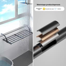HEZIVO® Wasrek Hangend Trapgat - Droogrek Ophangbaar - Voor Radiator, Deur, Balkon - Uitschuifbaar — thumbnail 2
