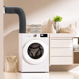 Ulisem - Droogafvoerslang - 10 cm doorsnede x 91 cm lengte - 6 lagen flexibel aluminium - Inclusief rubberen afdichtingen en klemmen - Hittebestendig tot 100°C - Universele pasvorm voor nauwe ruimtes — thumbnail 2