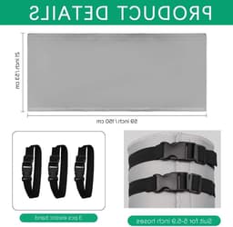 Luchtconditioner Afvoerslang Isolatie Cover met 3 Bevestigingsbanden voor Drenage Hoses van 12.5 cm en 15 cm — thumbnail 5