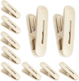 Wasknijpers - Kledingclips Droogknijpers - Kleding Drogen - Versterkte Winddichte Grip - 10 stuks - Romig — thumbnail 1