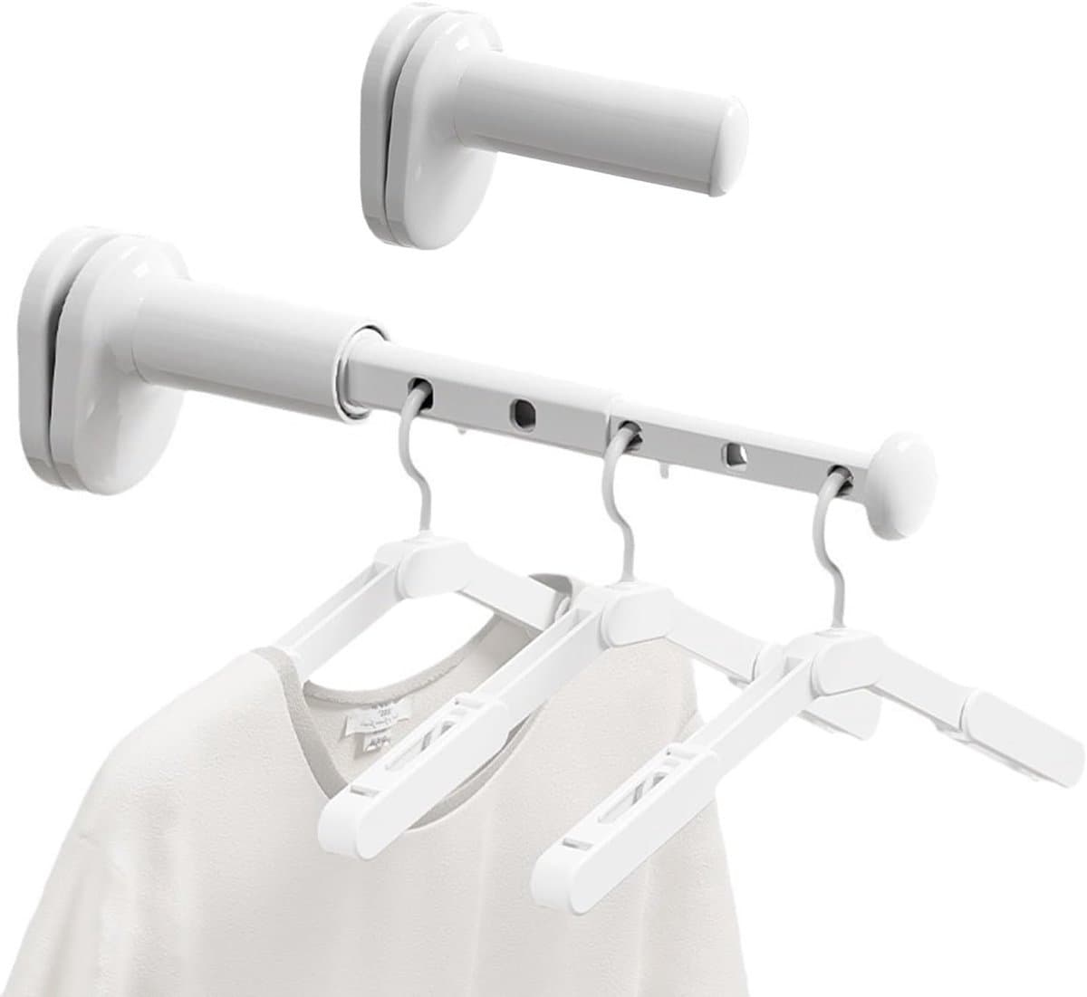 2 Pack Reis Droogrek Klein Draagbaar Wanddroger Uittrekbaar Ruimtebesparend Vouwbaar Kledinghanger voor Buiten Camping en Hotels — afbeelding 1