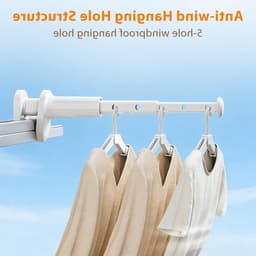 2 Pack Reis Droogrek Klein Draagbaar Wanddroger Uittrekbaar Ruimtebesparend Vouwbaar Kledinghanger voor Buiten Camping en Hotels — thumbnail 5