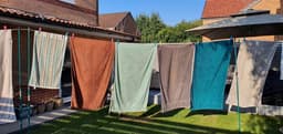 Waslijn Steunen - Kledingstokken - Buiten Droge Kleding - Uitschuifbaar Twist Lock - Tot 2.2 Meter - Groen Zwart — thumbnail 3