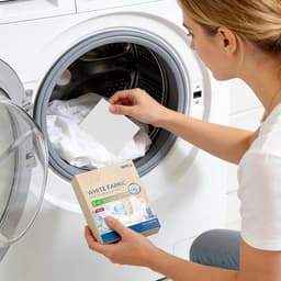 Witte Textielverf - Wasgoed Witmakende Vellen - Kleding Opfrissen - Individueel Verpakt - 10 Vellen - Wit — thumbnail 3
