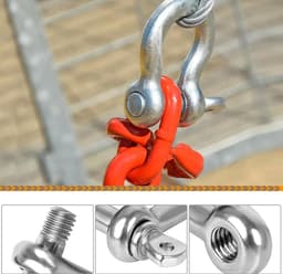 Schroefanker - Trekstaaldraadanker M12 Beugel - Zware Constructie - Roestvrij Staal 304 - M12 880 kg - Zilver — thumbnail 3
