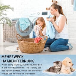SnelShoppen - 12 Wasballen, Herbruikbare Wasballen, Anti-Haar, Vangt Huisdierenhaar, Verwijdert Haar voor Kleding en Beddengoed, Kleurmix — thumbnail 4