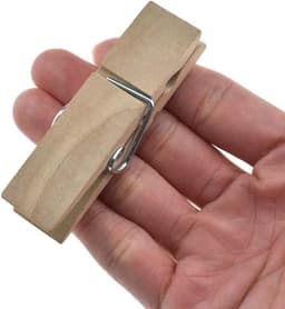 Houten Kledingspelden - Wasknijpers - Kleding Drogen - Extra Breed Vallen Niet Uit - 11 Stuks 28 Inch - Houtkleur — thumbnail 1