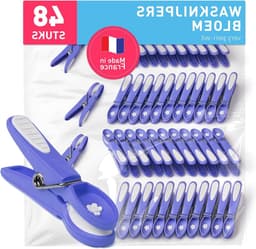 Wasknijpers bloem - Kledingknijpers - Was ophangen - UV en vorstbestendig - 48 stuks - Wit — thumbnail 1