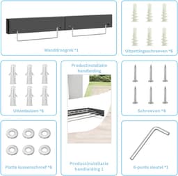 HEZIVO® Droogrek Muur - Wasrek Muurbevestiging - Opvouwbaar Wanddroogrek - Uitklapbaar Handdoekrek - 80 cm - Wit — thumbnail 3