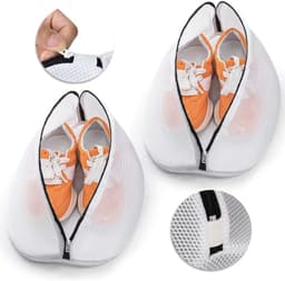 EXCITAT Waszak Voor Schoenen - Herbruikbare Wastas - Set Van 2 Stuks - Voor Wasmachine En Reizen - Wit — thumbnail 1