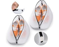 EXCITAT Waszak Voor Schoenen - Herbruikbare Wastas - Set Van 2 Stuks - Voor Wasmachine En Reizen - Wit