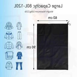 Grote Reistas voor Wasgoed, 2-Delige Set, 60 x 90 cm, Ideaal voor Vakanties, Waszakken, 120 Liter Capaciteit — thumbnail 5