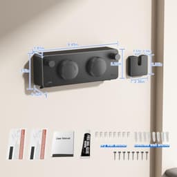 Intrekbare Waslijn 2 Lijnen 4,2m - Uitschuifbaar - Wandmontage - Anti-Doorhang - Voor Binnen en Buiten - Zwart — thumbnail 2