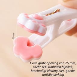 24 stuks - Wasknijpers - Schattige wasknijpers in de vorm van kattenpootjes - Met zacht handvat en stevige sluiting - Diverse kleuren — thumbnail 3