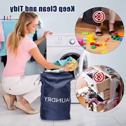 Set van 2 Waterdichte Reistasjes voor Vuile Was - Ideaal voor Vakantie en Kamperen, Gemakkelijk Mee te nemen, Ruim en Vouwbaar — thumbnail 3