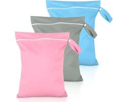 Set van 3 Waterdichte Waszakken 40 x 30 cm voor Reis, Sport en Camping - Ideaal voor Zwemkleding en Vochtige Kleding