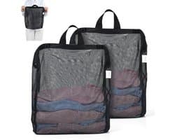 2 Pack Waszakken voor de Wasmachine 30 x 40 cm, Handige Netzakken met Rits voor Ondergoed, Lingerie en Sokken, Ideaal voor Reizen en Thuisgebruik