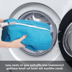 Schoenenwaszakken voor de wasmachine - 2 stuks ademend en chenille, ideaal voor het reinigen van schoenen — thumbnail 4