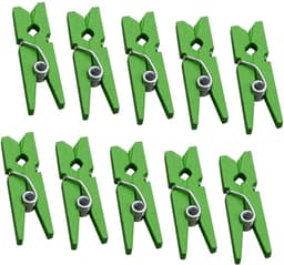 Houten Clips - Mini Knijpers - Foto Decoratie - Duurzaam Houtmateriaal - 300 Stuks - Groen — thumbnail 1