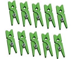 Houten Clips - Mini Knijpers - Foto Decoratie - Duurzaam Houtmateriaal - 300 Stuks - Groen