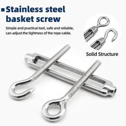 Stalen Kabel Set - Draadkabel Ophanging - Kleding Drogen - Roestvrij Staal - 25 Meter - Zilver — thumbnail 5