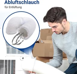 Afvoerslang Airco - Flexibele slang - Lucht afvoeren - Met slangklemmen - 5 meter - Wit — thumbnail 5