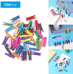 ZEYNOMAX- Wasknijpers 100 stuks - Mini-houten Klemmen - Kleurenmix - Sterk en Duurzaam - Perfect voor Fotoophangingen - Lichtgewicht — thumbnail 3