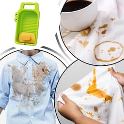 Wasbord - Mini-wasbord - Draagbaar - Handmatig, krokodilvormig - Lichtgewicht washulpmiddel - Geschikt voor kinderen, perfect voor het met de hand wassen van kleding met een wasbord, milieuvriendelijk — thumbnail 2